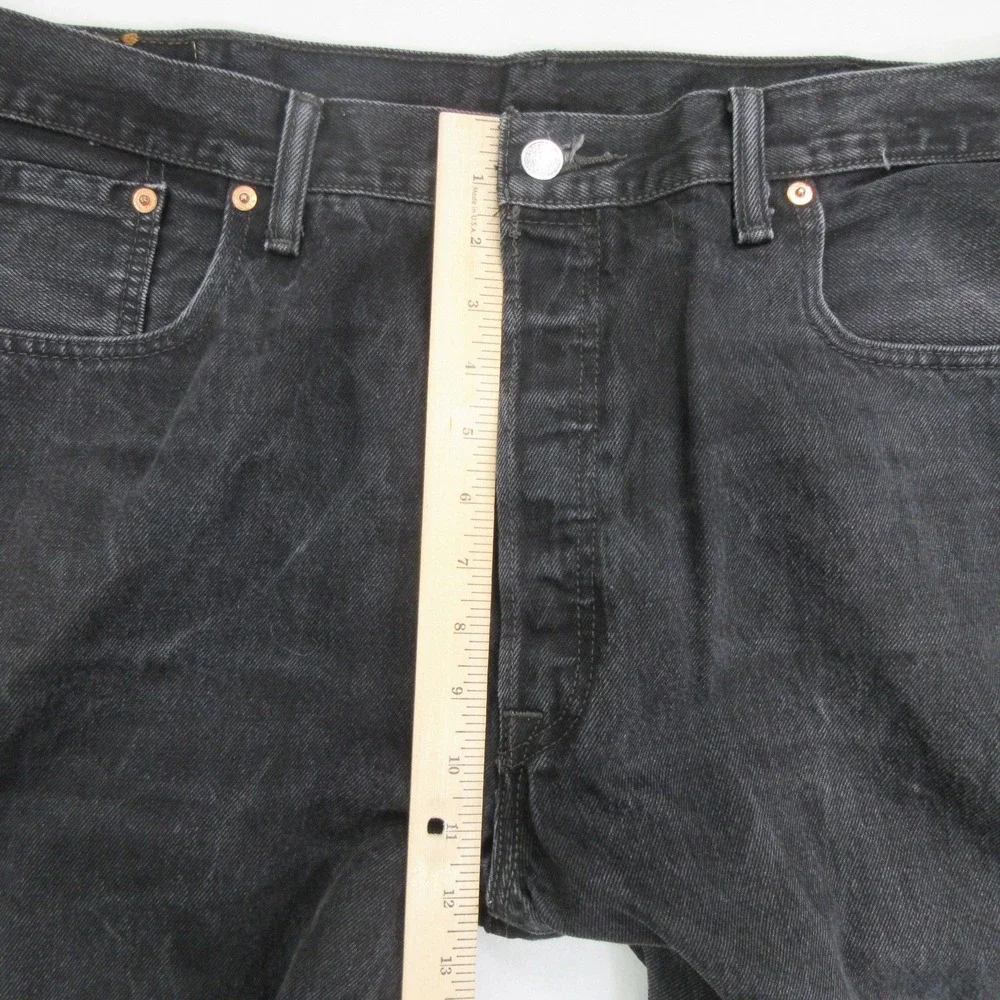 Levi's 501 Original Fit Men's Jeans Size 40x30 Black Straight Leg Denim